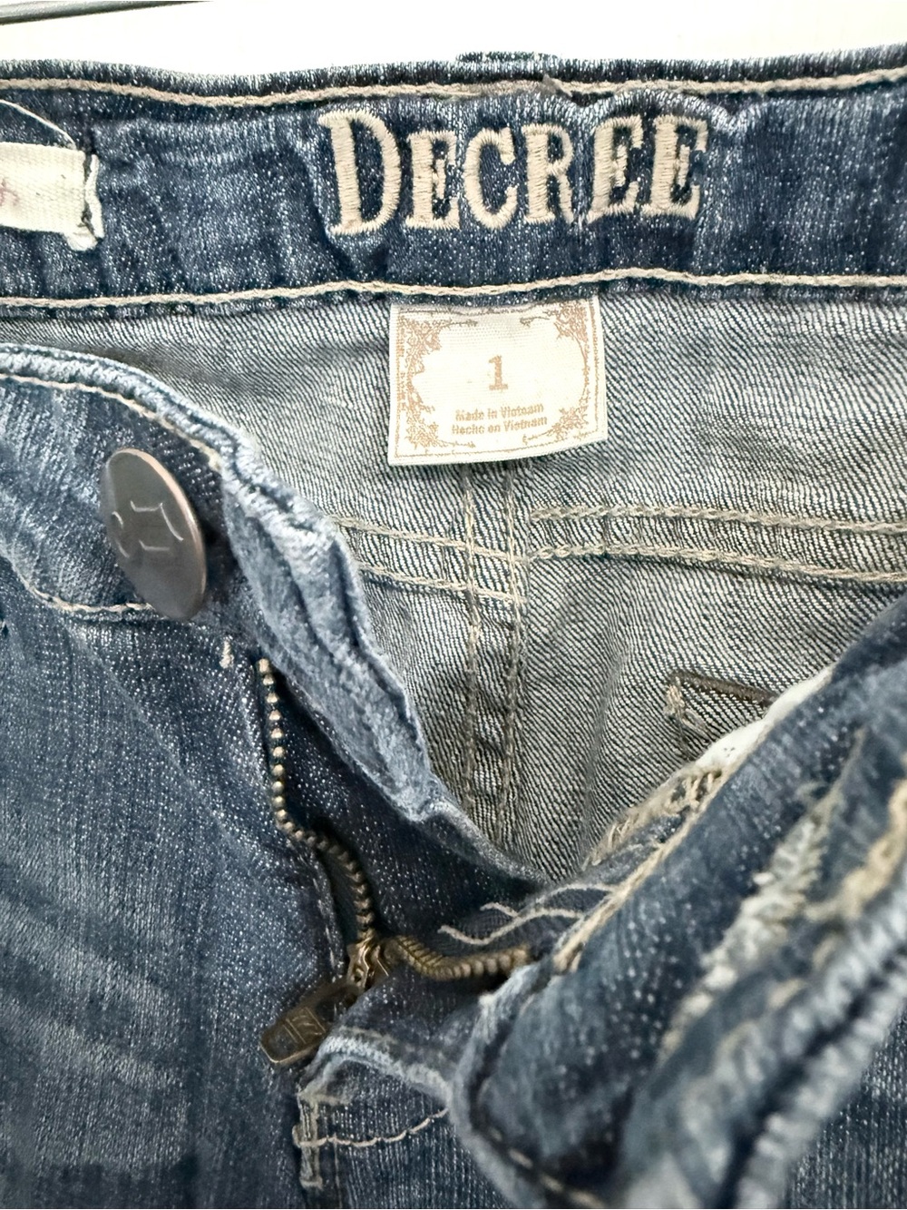 Ladies Decree Skinny Denim Jeans, junior size 1